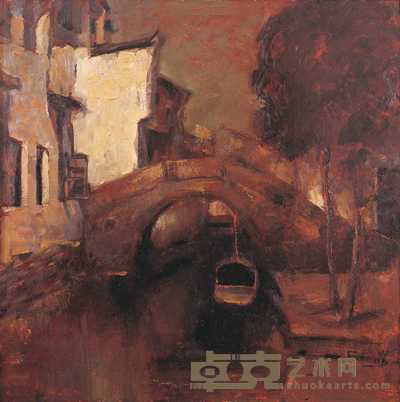万福堂 2005年作 江南水乡 75×75cm